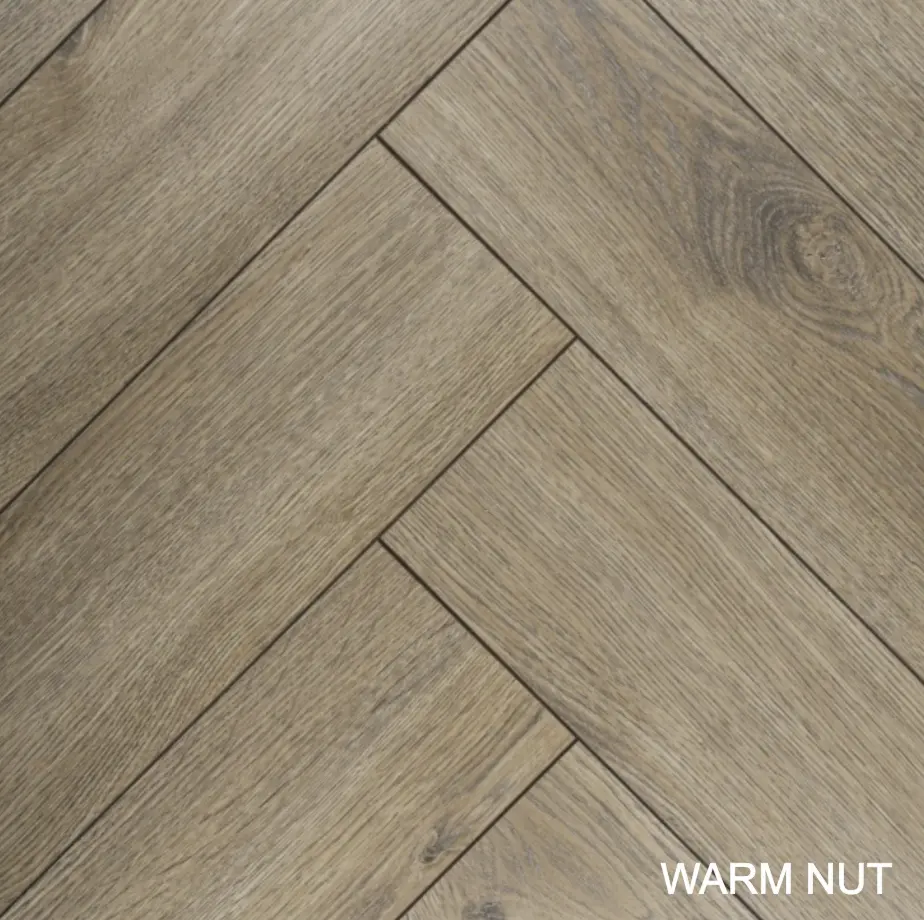 Ламинат Terratex (Терратекс) Warm Nut, 8 (мм), Английская Ёлочка, Класс 34