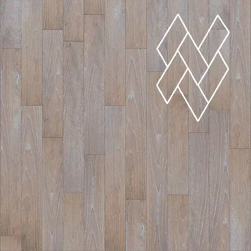 Инженерная паркетная доска Gran Parte (итальянская ёлка) Аргенто, 110 мм, Прайм-Селект