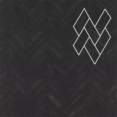 Инженерная паркетная доска Gran Parte (итальянская ёлка) Антрацит, 150 мм, Натур-Классик