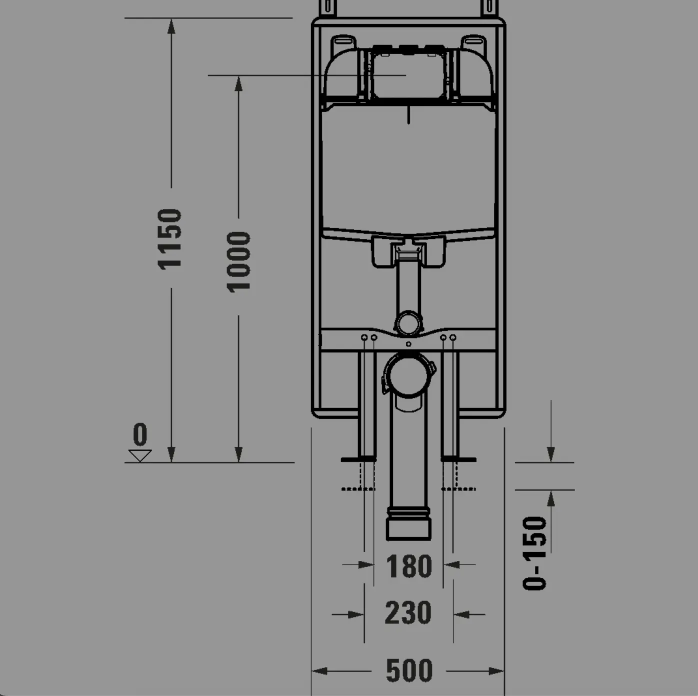 Инсталяция для унитаза Duravit WD1031000000 1150х500х90
