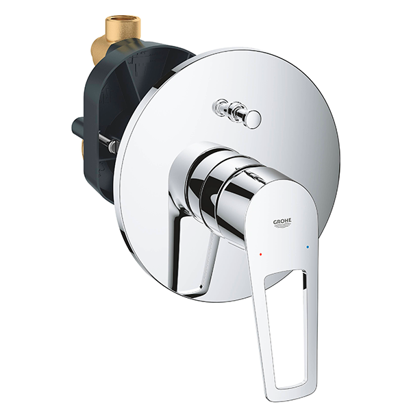 Смеситель для ванны, однорычажный, круглая розетка, хром Grohe BauLoop 29081001