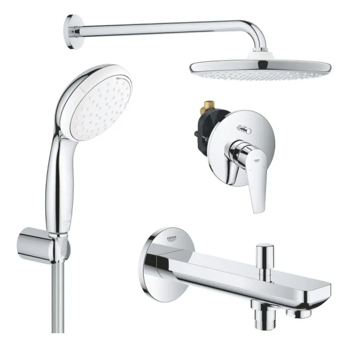 Душевая система со смесителем для ванны, встраиваемая, хром Grohe Tempesta 250 1000190