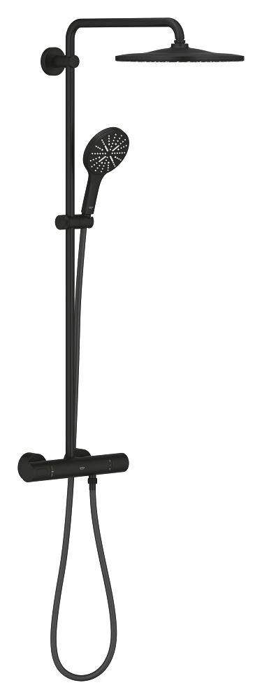 Душевая система с термостатом для душа, черный фантомный Grohe Rainshower SmartActive 310 22119KF0