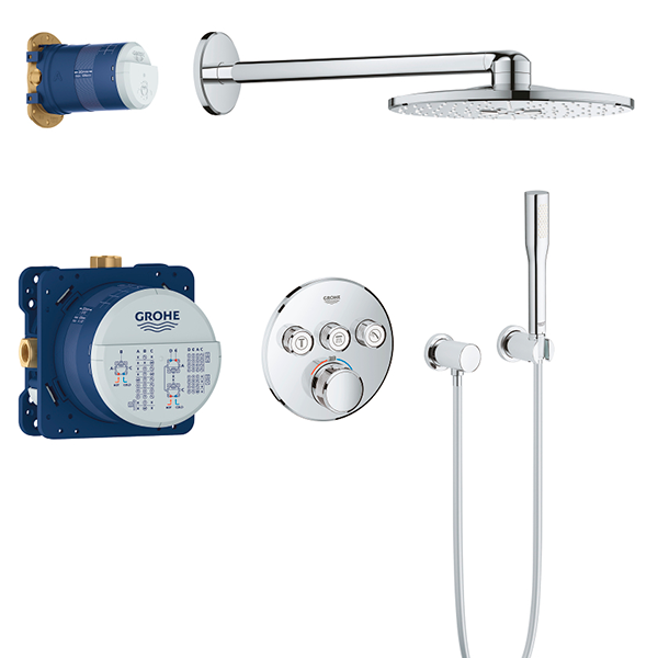 Душевая система встраиваемая, хром Grohe Rainshower 310 SmartActive Grohtherm SmartControl 34705000