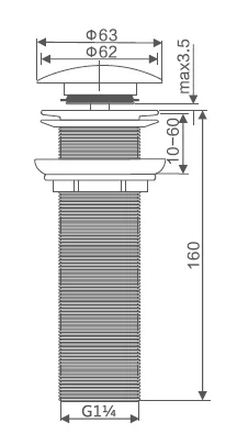 Донный клапан, хром Baoleelai BLL-1011