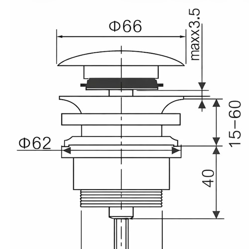 Донный клапан, хром Baoleelai BLL-1092