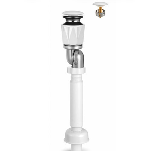 Сифон для раковины с сухим затвором и белым керамическим донным клапаном, белый Baoleelai BLL-1131