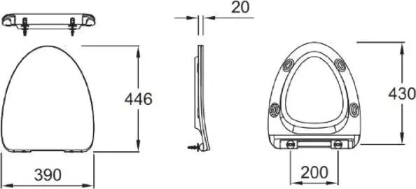 Крышка-сиденье для унитаза с микролифтом, Jacob Delafon Nouvelle Vague E20069-00