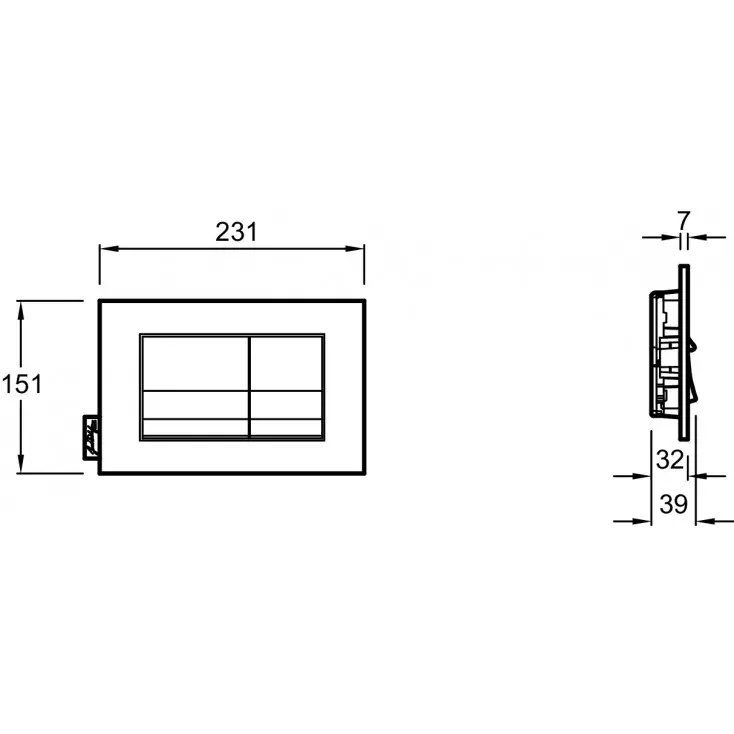 Панель смыва,хром Jacob Delafon E20858-CP