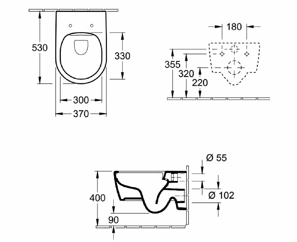 Унитаз подвесной Villeroy & Boch 5656RS01 Avento + сиденье SoftClose
