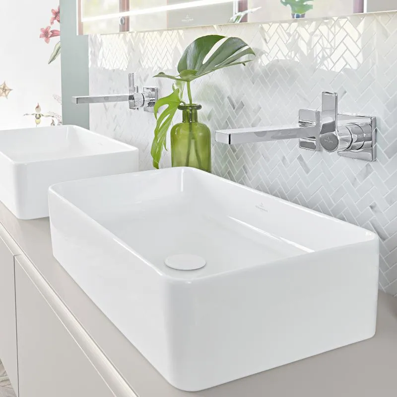 Раковина чаша прямоугольная Villeroy & Boch 4A205601 Collaro 560х360, белая