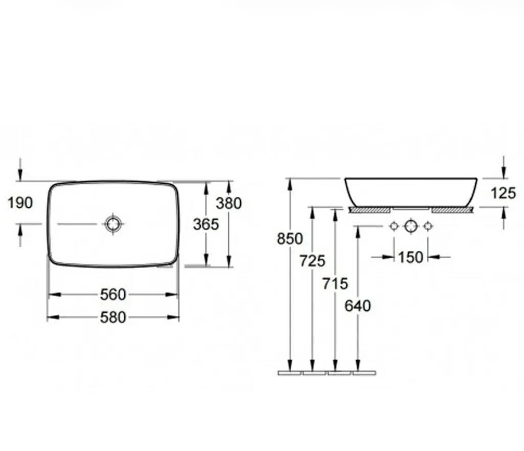 Раковина чаша овальная Villeroy & Boch 41725801 Artis, 610x410 мм, белая