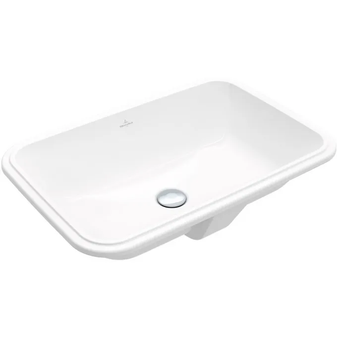 Раковина врезная снизу прямоугольная Villeroy & Boch 5A776101 Architectura 570х370, белая