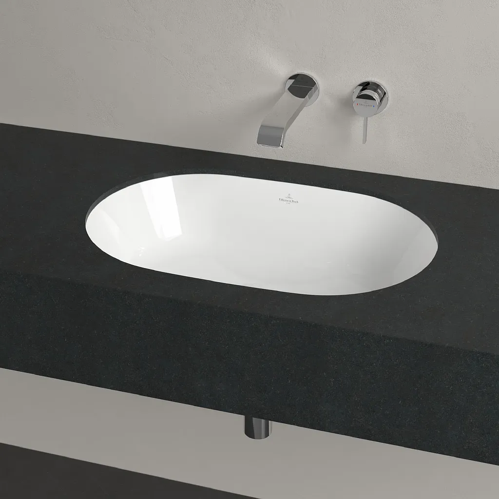 Раковина врезная снизу овальная Villeroy & Boch 5A766101 Architectura 570х375, белая