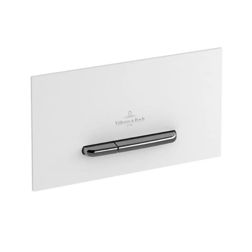 Кнопка для инсталляции Villeroy & Boch 92216168 ViConnect E300, 260x150 мм, хром/белая
