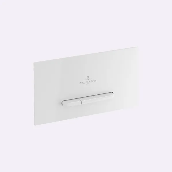 Кнопка для инсталляции Villeroy & Boch 92218068 ViConnect E300, 260x150 мм, хром/белая