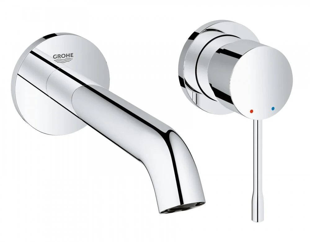 Смеситель для раковины, на два отверстия, размер M, хром Grohe Essence 19408001