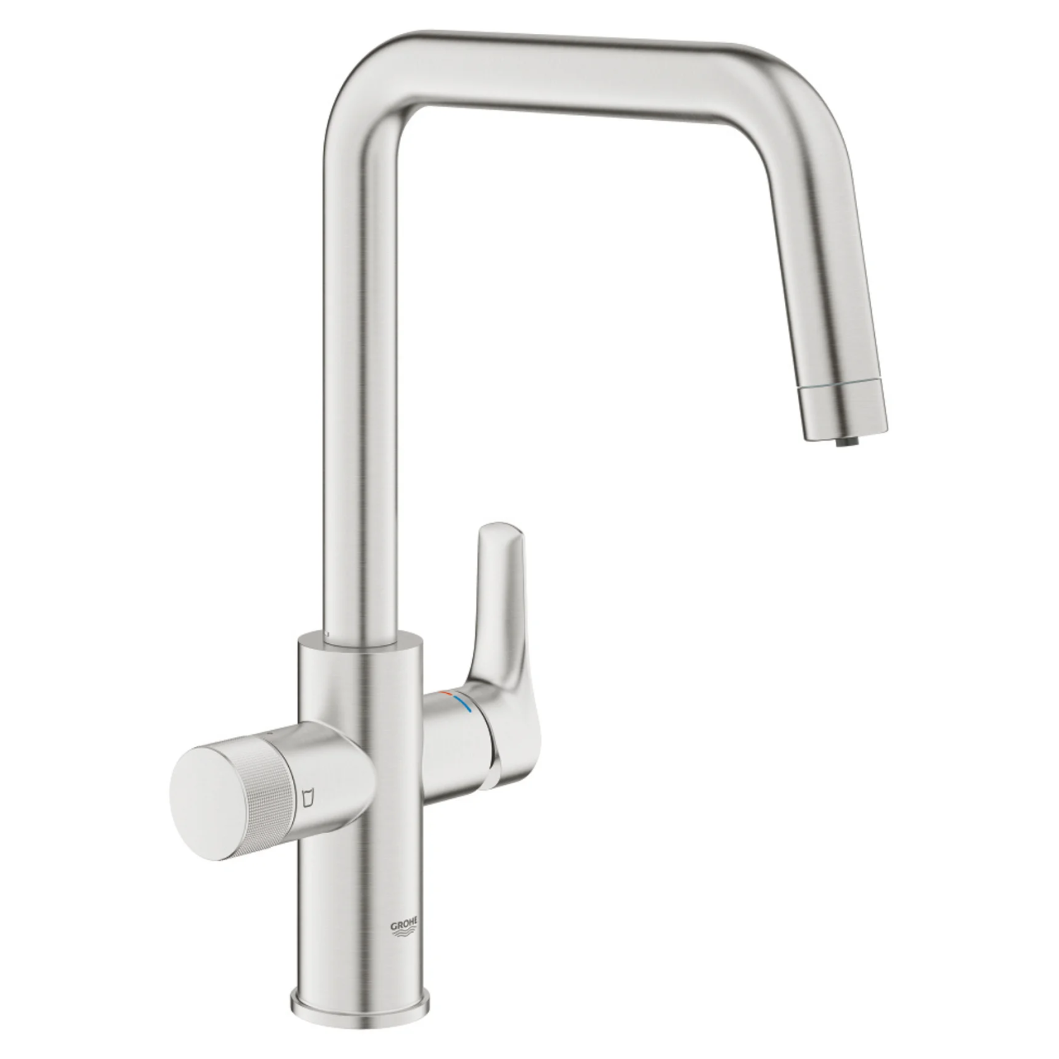 Смеситель для кухни, с возможностью подключения фильтра, сталь Grohe Blue Pure Eurosmart 30583DC0