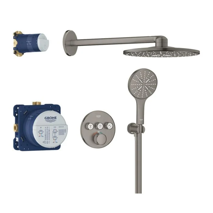 Душевая система встраиваемая, темный графит матовый Grohe Grohtherm SmartControl 310 34863AL0