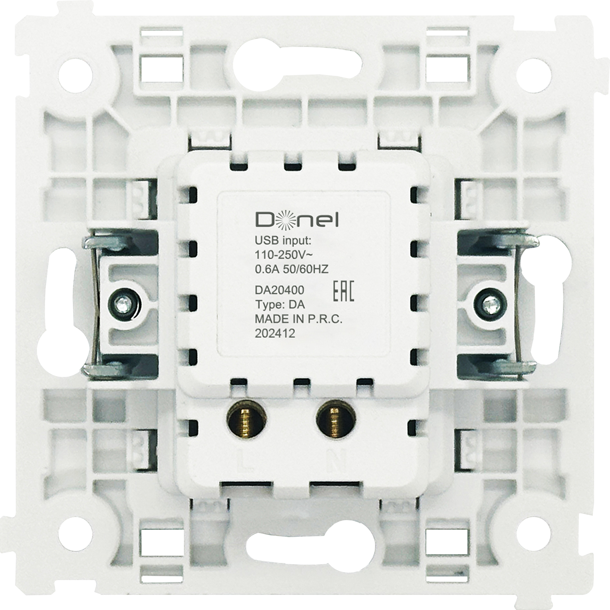 Donel R98 DA20400 USB зарядное устройство DC 5-12V, 1.67-3A, макс.20W, типа A+С, серия DA