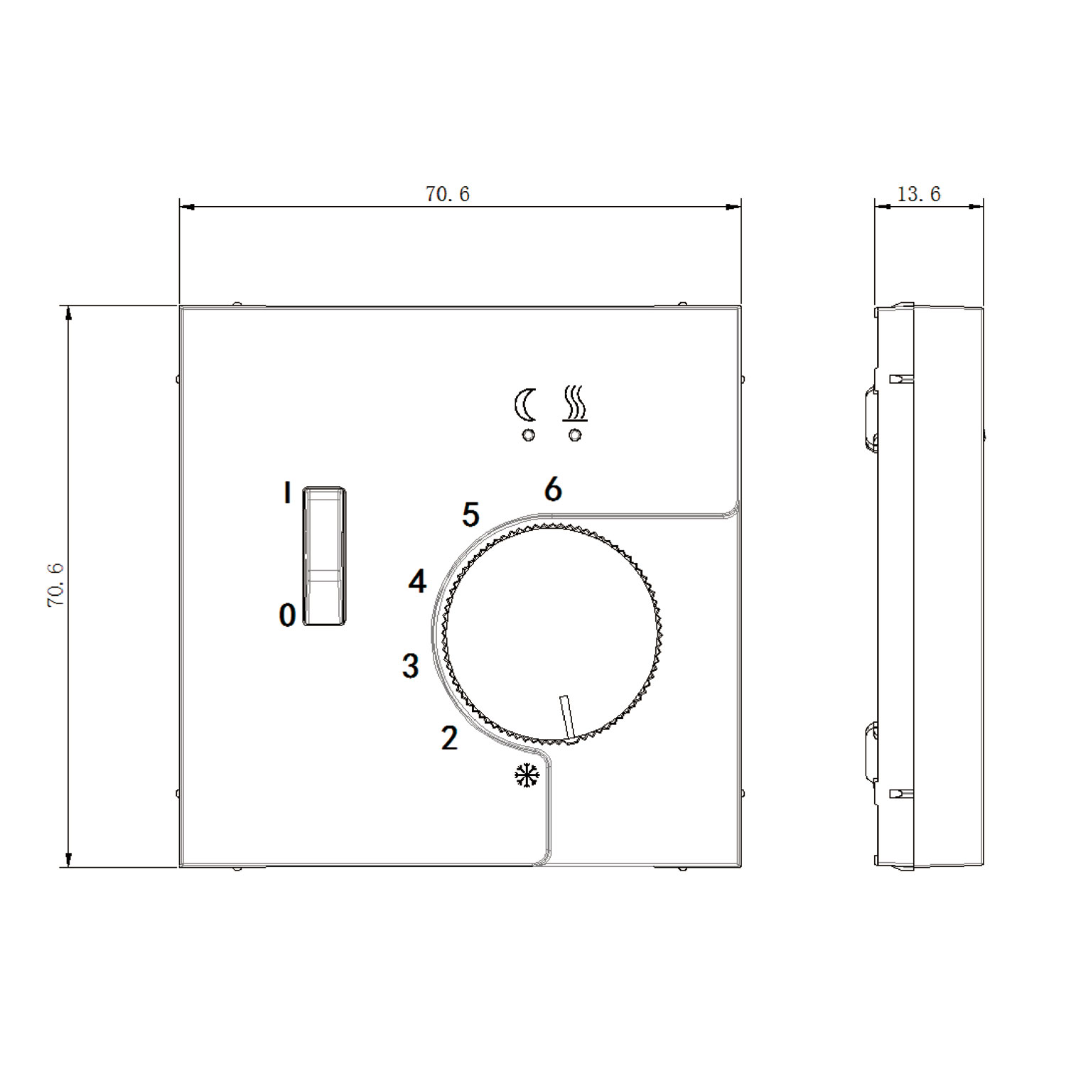 Donel R98 DA14933 матовый белый накладка для регулятора температуры пола DTEF231, серия DA