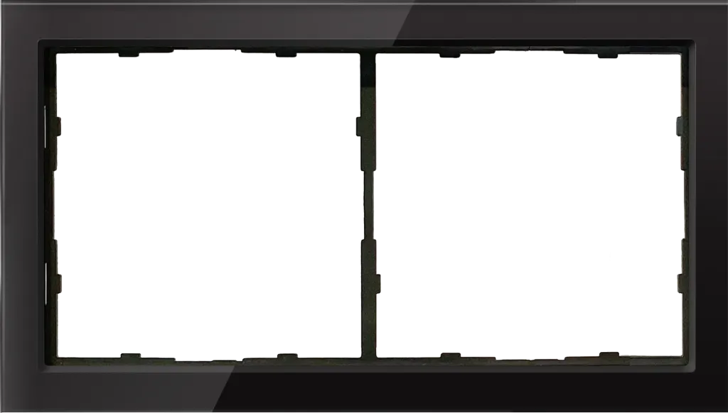 Donel DA212GLB R98 Glass рамка двойная Черное стекло, серия DA
