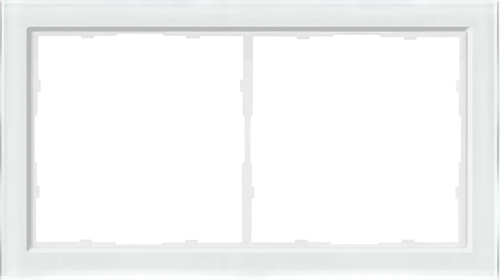 Donel DA212GLW R98 Glass рамка двойная Белое стекло, серия DA