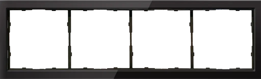 Donel DA214GLB R98 Glass рамка 4-я Черное стекло, серия DA