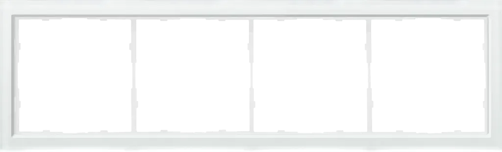 Donel DA214GLW R98 Glass рамка 4-я Белое стекло, серия DA