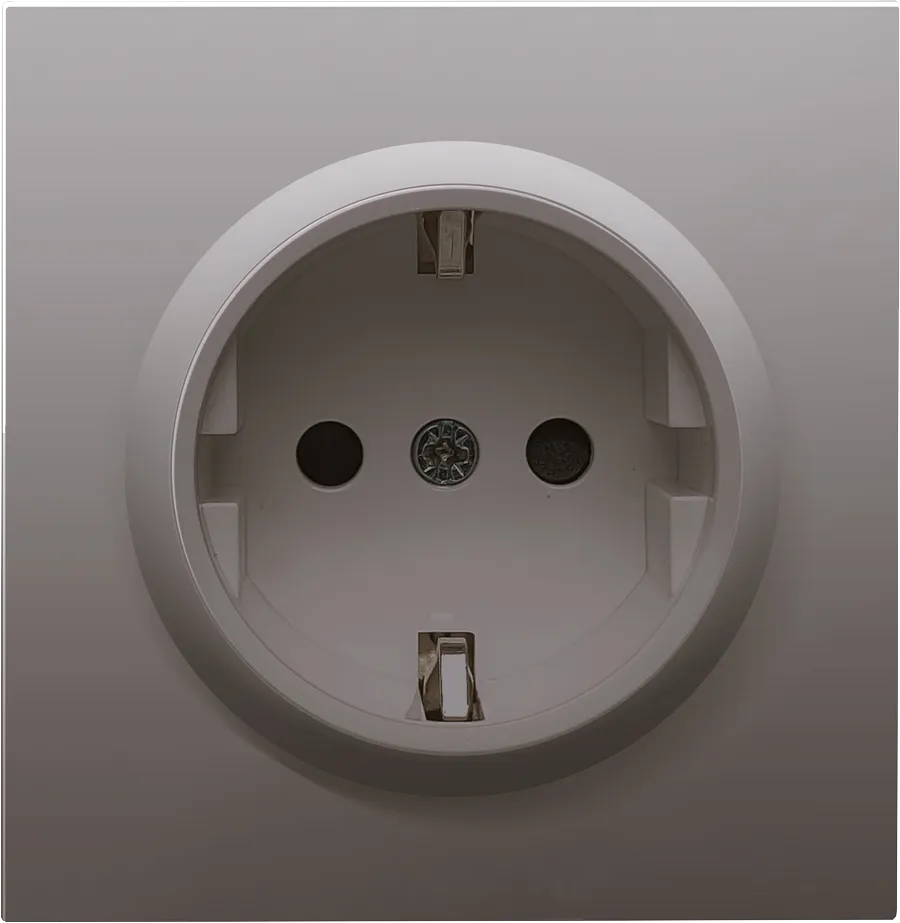 Donel DA22037 R98 Сталь накладка для розетки Schuko с заземлением, со шторками 16A 250 В~, серия DA