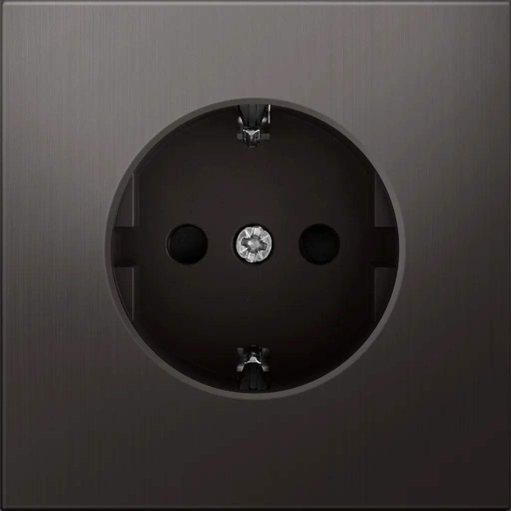Donel DA220NB R98 METAL никель накладка для розетки Schuko с/з с защитой 16 A 250 В~, серия DA