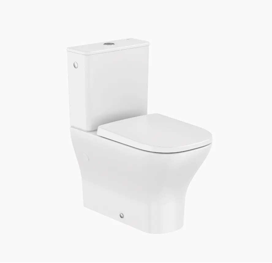 Унитаз напольный Roca Optica Vortex A342V15000 с двойным выпуском, приставной