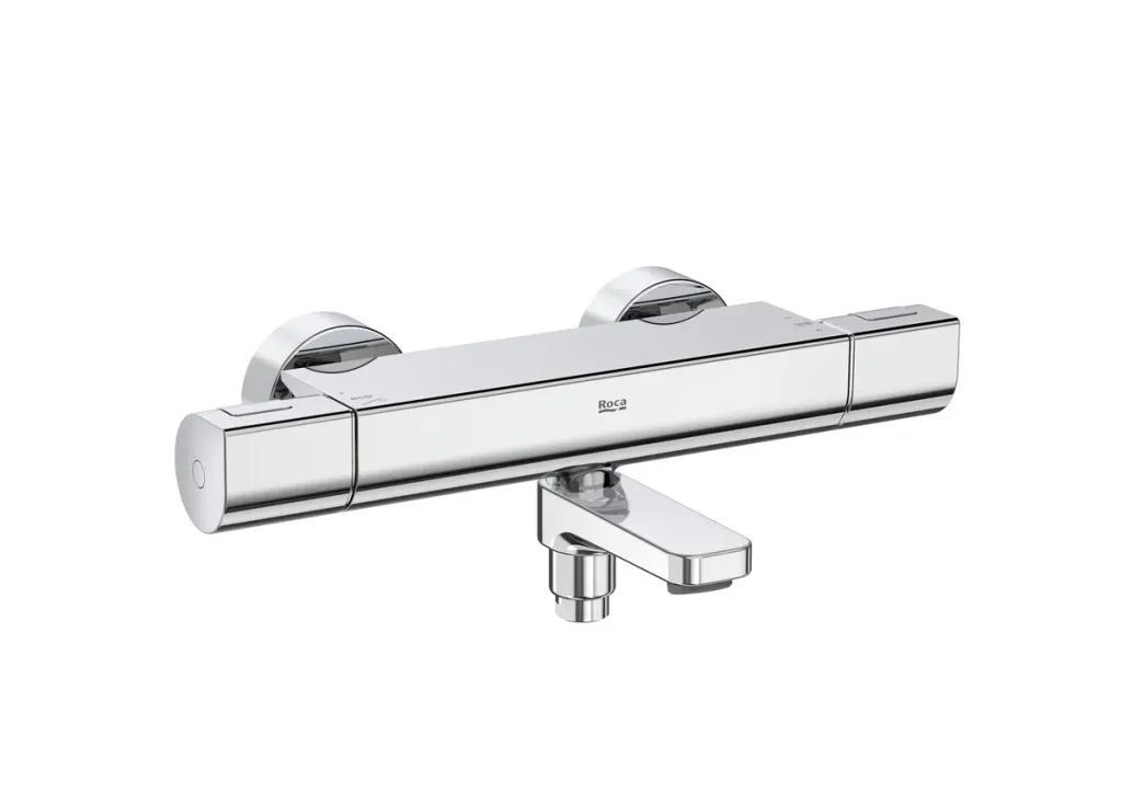 Настенный термостатический смеситель Roca T-1000 Round A5A1E2EC00 для ванны/душа, хром