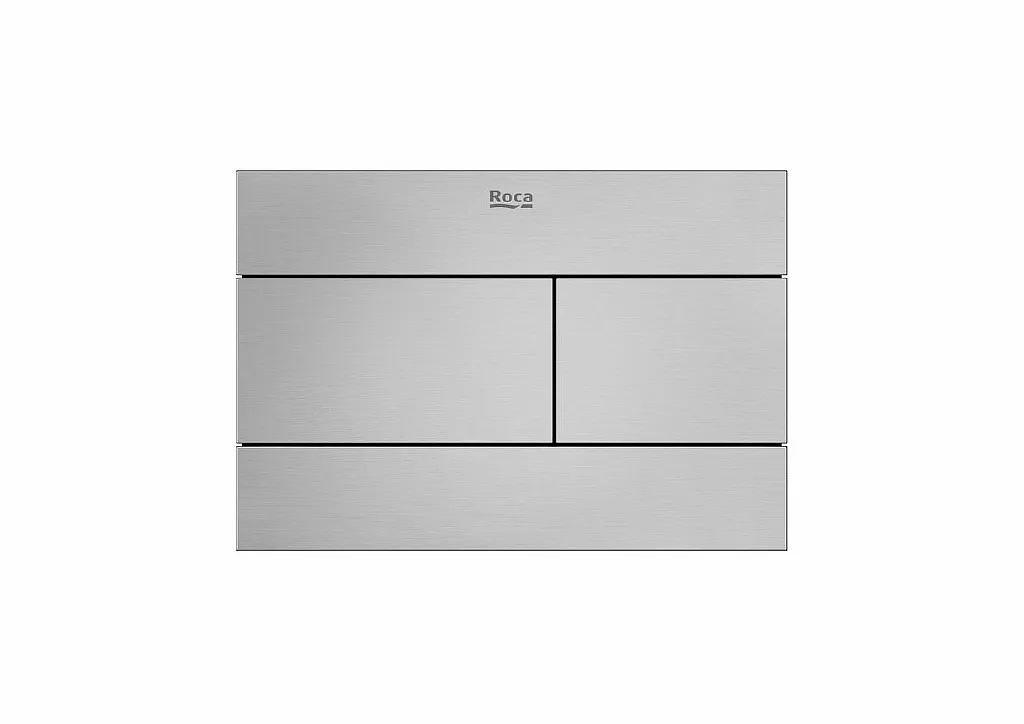 Панель смыва Roca Duplo S A890224304 PS2, два режима смыва, брашированная 
нержавеющая сталь (металл)
