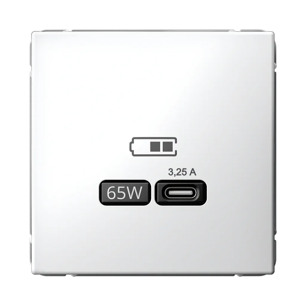 Systeme Electric (Schneider Elecrtic) ArtGallery SE GAL000127, Белый USB Розетка тип-С 65Вт высокоскор.заряд. QC, PD, механизм