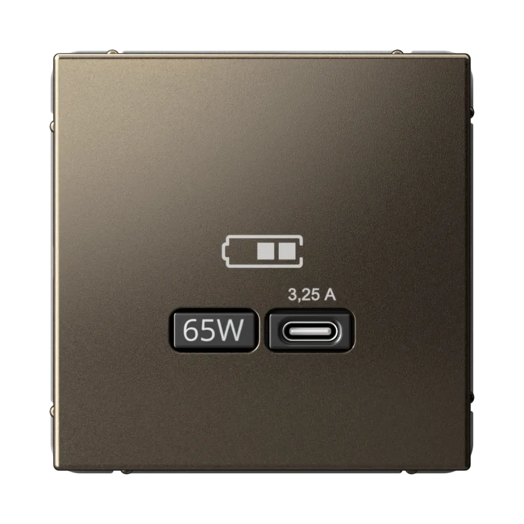 Systeme Electric (Schneider Elecrtic) ArtGallery SE GAL000627, Мокко USB Розетка тип-С 65Вт высокоскор.заряд. QC, PD, механизм