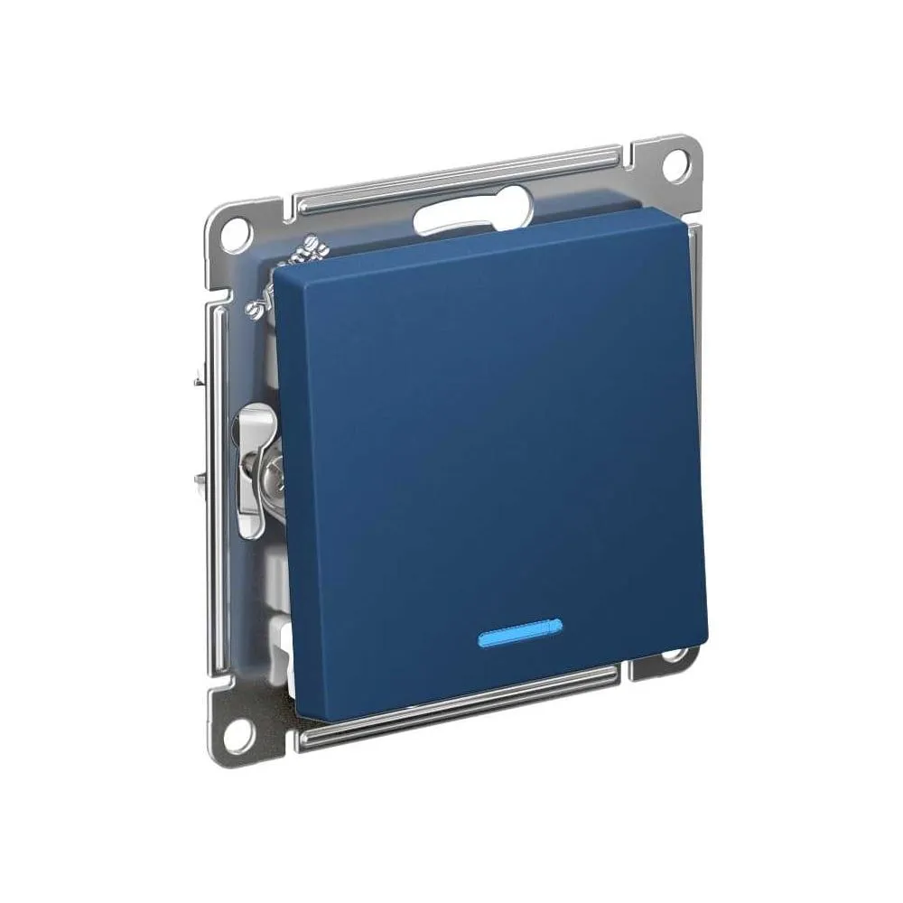 Systeme Electric (Schneider Elecrtic) AtlasDesign SE ATN001113, Аквамарин Выключатель 1-клавишный с подсветкой, сх.1а, 10АХ, механизм