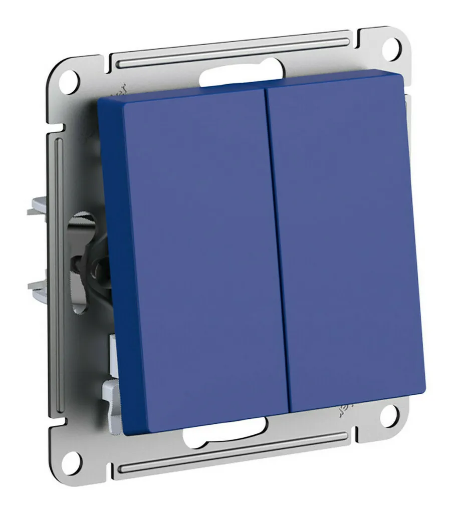 Systeme Electric (Schneider Elecrtic) AtlasDesign SE ATN001151, Аквамарин Выключатель 2-клавишный, сх.5, 10АХ, механизм