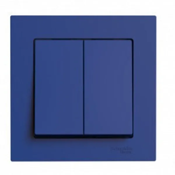 Systeme Electric (Schneider Elecrtic) AtlasDesign SE ATN001152, Аквамарин Выключатель 2-клавишный, сх.5, 10АХ, в сборе