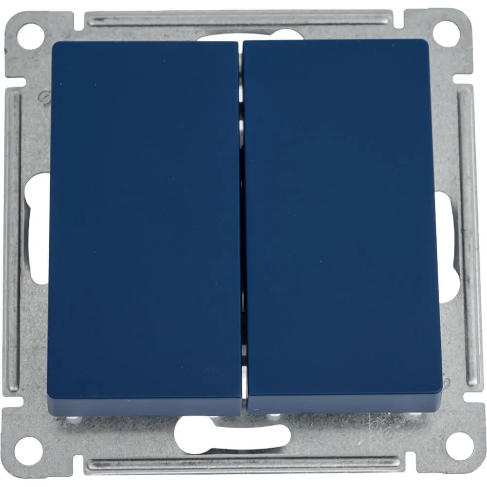 Systeme Electric (Schneider Elecrtic) AtlasDesign SE ATN001165, Аквамарин Переключатель 2-клавишный, сх.6/2, 10АХ, механизм