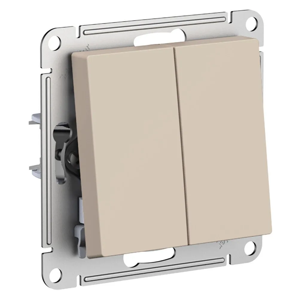 Systeme Electric (Schneider Elecrtic) AtlasDesign SE ATN001265, Песочный Переключатель 2-клавишный, сх.6/2, 10АХ, механизм