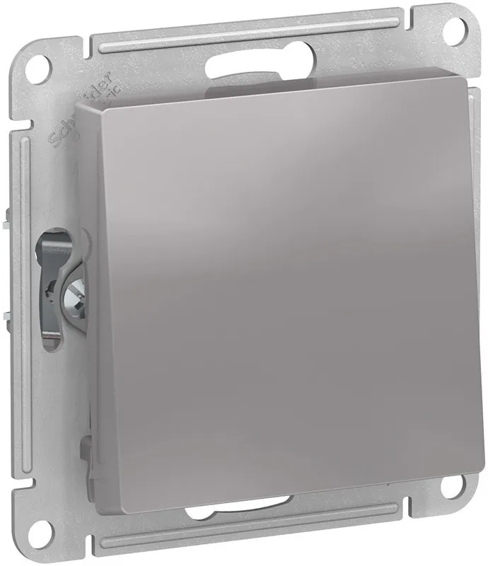 Systeme Electric (Schneider Elecrtic) AtlasDesign SE ATN440361, Aqua Алюминий Переключатель 1-клавишный IP44, сх.6, 10АХ, механизм