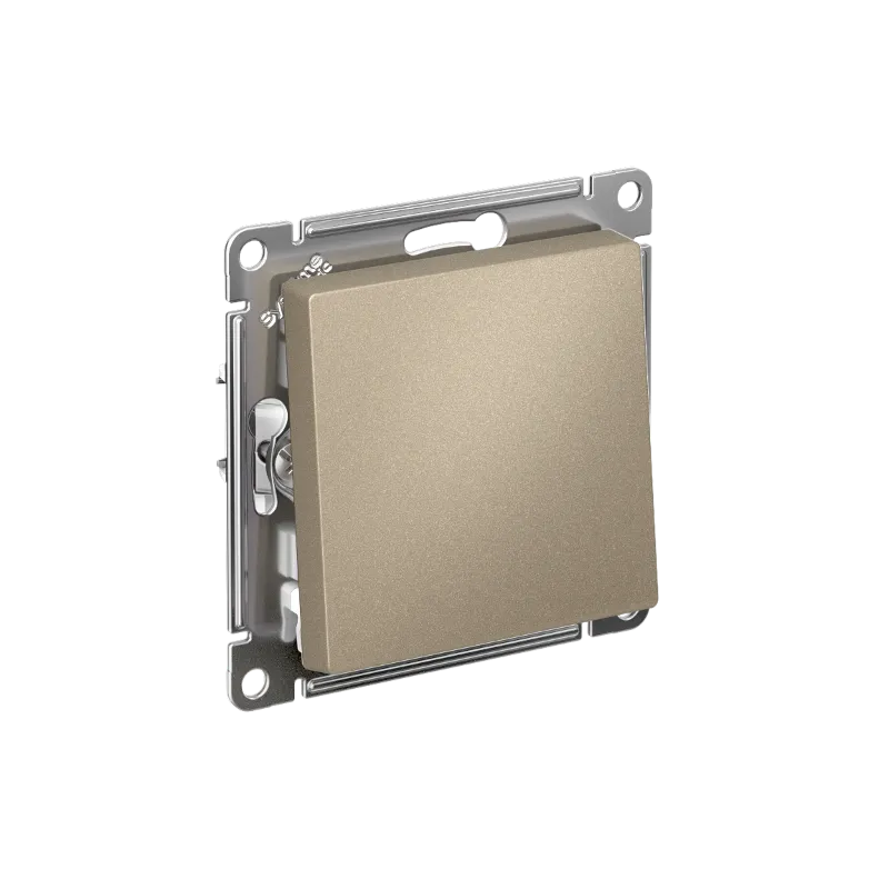 Systeme Electric (Schneider Elecrtic) AtlasDesign SE ATN000521, Шампань Выключатель 1-клавишный 2-полюсный, 10А, механизм
