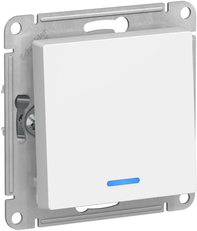 Systeme Electric (Schneider Elecrtic) AtlasDesign SE ATN001313, Лотос Выключатель 1-клавишный с подсветкой, сх.1а, 10АХ, механизм