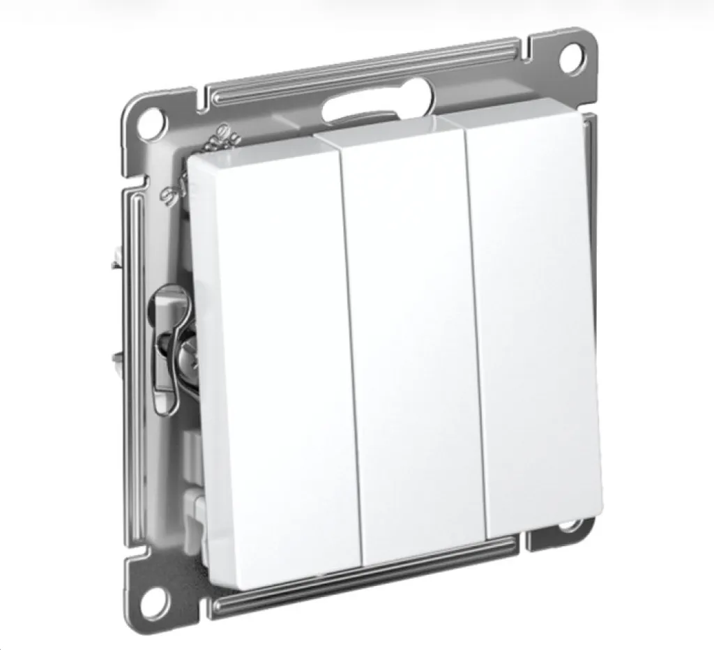 Systeme Electric (Schneider Elecrtic) AtlasDesign SE ATN001331, Лотос Выключатель 3-клавишный, сх.1+1+1, 10АХ, механизм
