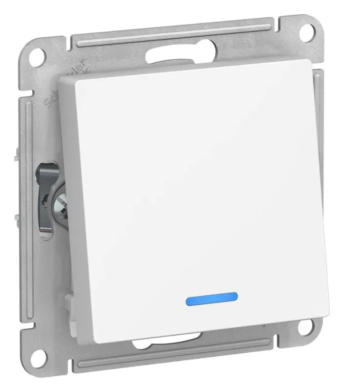 Systeme Electric (Schneider Elecrtic) AtlasDesign SE ATN001363, Лотос Переключатель 1-клавишный с подсветкой, сх.6а, 10АХ, механизм