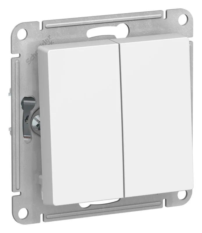 Systeme Electric (Schneider Elecrtic) AtlasDesign SE ATN001365, Лотос Переключатель 2-клавишный, сх.6/2, 10АХ, механизм