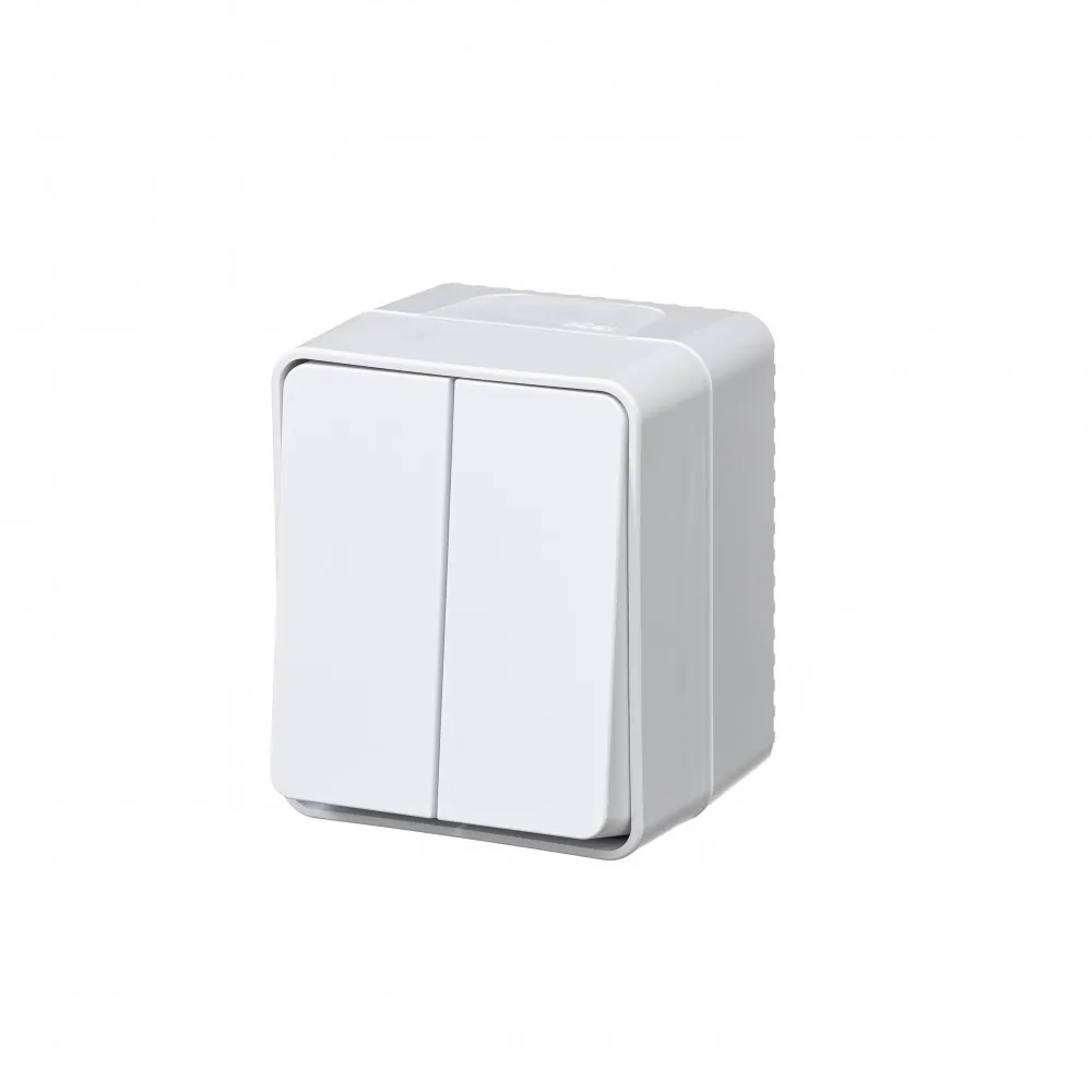 Systeme Electric AtlasDesign SE ATN540151, Profi54 Наруж Белый Выключатель 2-клавишный 10 АХ IP54