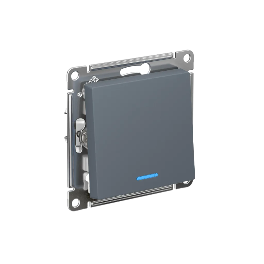 Systeme Electric AtlasDesign SE ATN000763S, Грифель Переключатель 1-кл с подсветкой, сх.6а, 10АХ, мех., быстрозажим. клем.