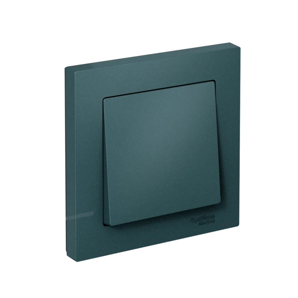 Systeme Electric AtlasDesign SE ATN000812S, Изумруд Выключатель 1-клавишный, сх.1, 10АХ, в сборе, быстрозажим. клем.